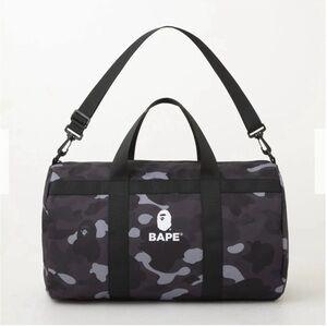 BAPE A Bathing Ape Duffle Bag City Camo Black Large Shoulder strap zip top